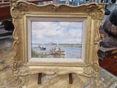 PHYLLIS MAY MORGANS (1911-2001), ARR. WALBERSWICK AND WOODBRIDGE, TWO OILS ON HARDBOARD, SIGNED