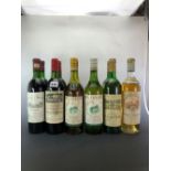 A COLLECTION OF 10 BOTTLES 1970S BORDEAUX WINE TO INCLUDE CHATEAU OLIVIER BLANC GRAVES GRAND CRU