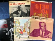BLUES - 5 LP'S BIG BILLY BROONZY - AN EVENING WITH TEMPO TAP23, LAST SESSION PT 2 CLP 1551 AND THE