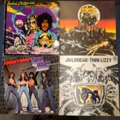 THIN LIZZY - 13 LPS (4 DOUBLES) & 2 X 12" SINGLES INCLUDING VAGABONDS OF THE WESTERN WORLD,