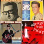 ROCK 'N' ROLL - APPROX 65 LP'S INCLUDING - ELVIS PRESLEY, BUDDY HOLLY, ROY ORBISON, ERIC COCHRAN