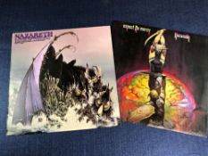 NAZARETH - 2 LPS HAIR OF THE DOG - CREST 27 AND EXPECT NO MERCY - MOUNTAIN TOPS 115 TEXTURED