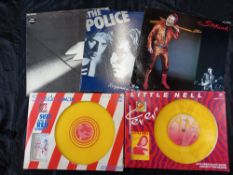 A&M 3 x 10" AND 2 PRESENTATION PACKS - SUZY & THE REDSTRIPES AMSP 7461, YELLOW VINYL, BADGE & 10