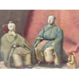 GUY LIPSCOMBE (1881-1952), JAPANESE DOLLS, A PAIR OF OILS ON CANVAS, SIGNED AND INSCRIBED VERSO.
