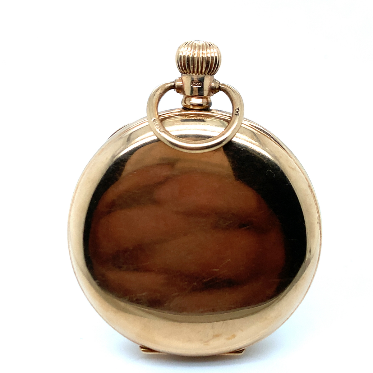 A 9ct HALLMARKED GOLD OPEN FACE ELGIN POCKET WATCH. THE INNER CASE DATED 1922, BIRMINGHAM, A.L.D, - Image 6 of 9