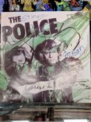 THE POLICE - MESSAGE IN A BOTTLE 7" GREEN VINYL SIGNED BY STING AND STEWART COPELAND.