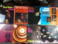 STEVIE WONDER - 8 ALBUMS INCLUDING MUSIC OF MY MIND, SONGS IN THE KEY OF LIFE + 7" & BOOKLET,