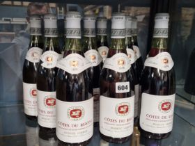 11 BOTTLES 75CL ROBERT SARRAU COTES DU RHONE 1979