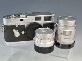 LEICA M2 35 MM RANGEFINDER CAMERA SERIAL NUMBER 1011531 WITH LEITZ CANADA TELE-ELMARIT LENS No.