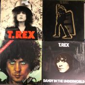 MARC BOLAN/T-REX - 9 LP'S INCLUDING - ELECTRIC WARRIOR 1ST PRESSING (NO POSTER) THE SLIDER - 1ST
