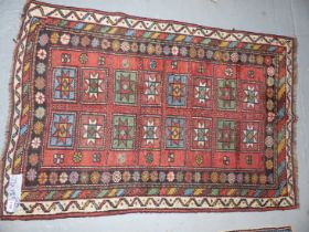 AN ANTIQUE TURKISH TRIBAL RUG. 134 x 89cms