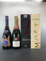 5 BOTTLES OF CHAMPAGNE TO INCLUDE SOURDET DIOT CUVEE PRESTIGE 2000 MOET & CHANDON IMPERIAL NV LANSON