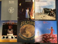 RUSH - 6 LPS ARCHIVES 3XLP, EXIT...STAGE LEFT DOUBLE LP, FAREWELL TO KINGS, ALL THE WORLD'S A