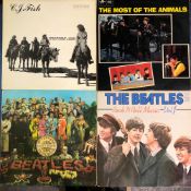 ROCK - 38 LPS INCLUDING COUNTRY JOE & THE FISH - C.J. FISH WHITE LABEL, THE ANIMALS - THE MOST