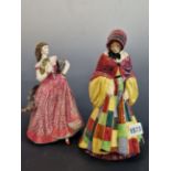 A ROYAL DOULTON FIGURE OF THE PARSONS DAUGHTER, HN 564 TOGETHER WITH A DOULTON FIGURE OF CARMEN,