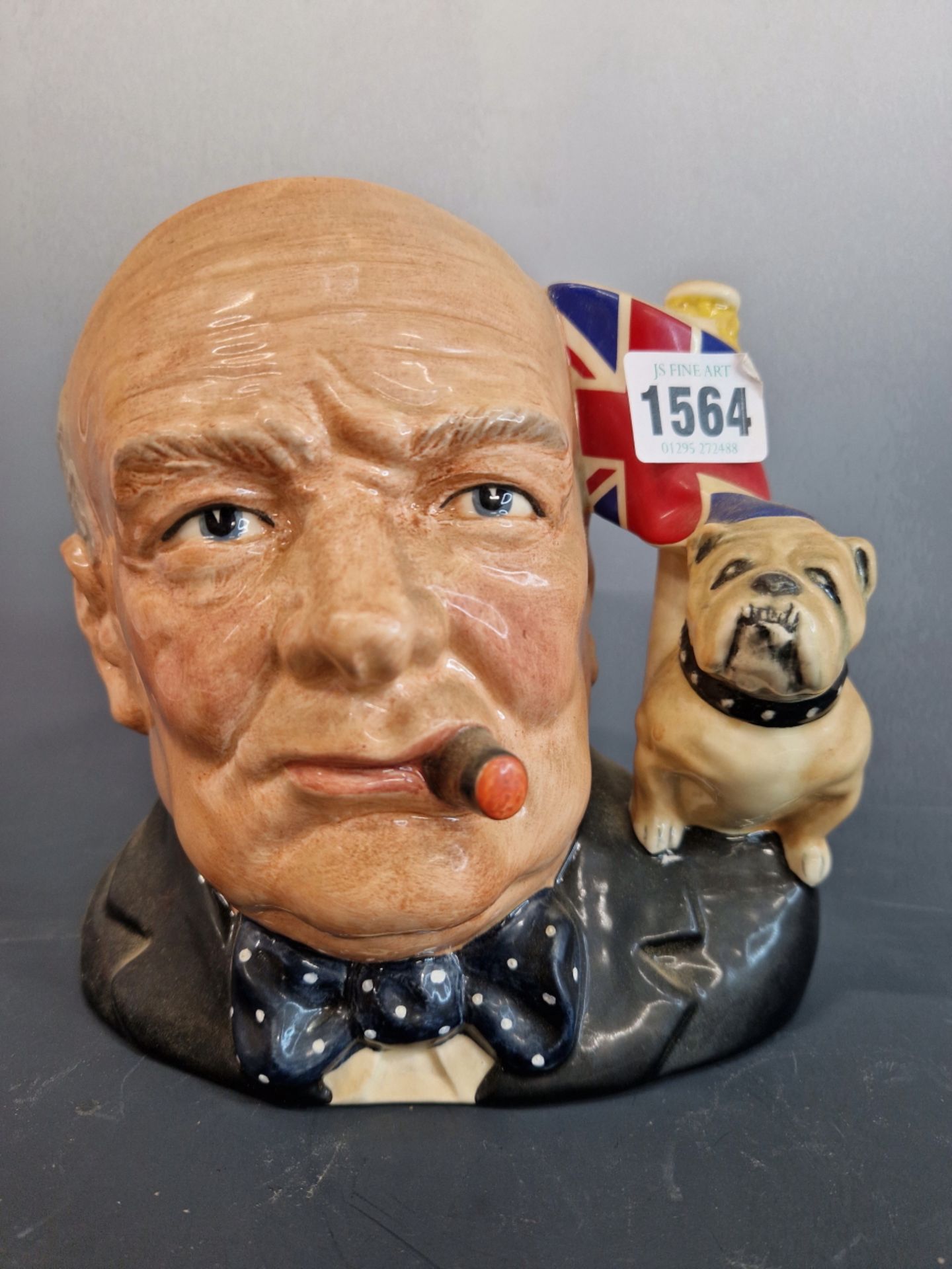 A 1992 ROYAL DOULTON STANLEY TAYLOR WINSTON CHURCHILL CHARACTER JUG