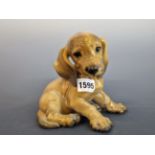 ROSENTHAL- A PORCELAIN FIGURE OF A PUPPY. 15 cm HIGH.