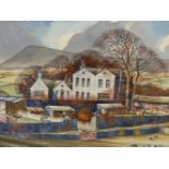 J. A. HURLEY (CONTEMPORARY SCHOOL) ARR. A RURAL MANOR HOUSE AND FARMYARD, SIGNED, WATERCOLOUR. 40