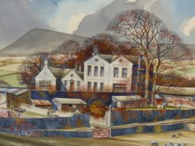 J. A. HURLEY (CONTEMPORARY SCHOOL) ARR. A RURAL MANOR HOUSE AND FARMYARD, SIGNED, WATERCOLOUR. 40