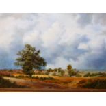 J. VAN DER PUTTEN (CONTEMPORARY SCHOOL) ARR. APPROACHING STORM AT BIBWORTH, SIGNED, OIL ON PANEL. 44