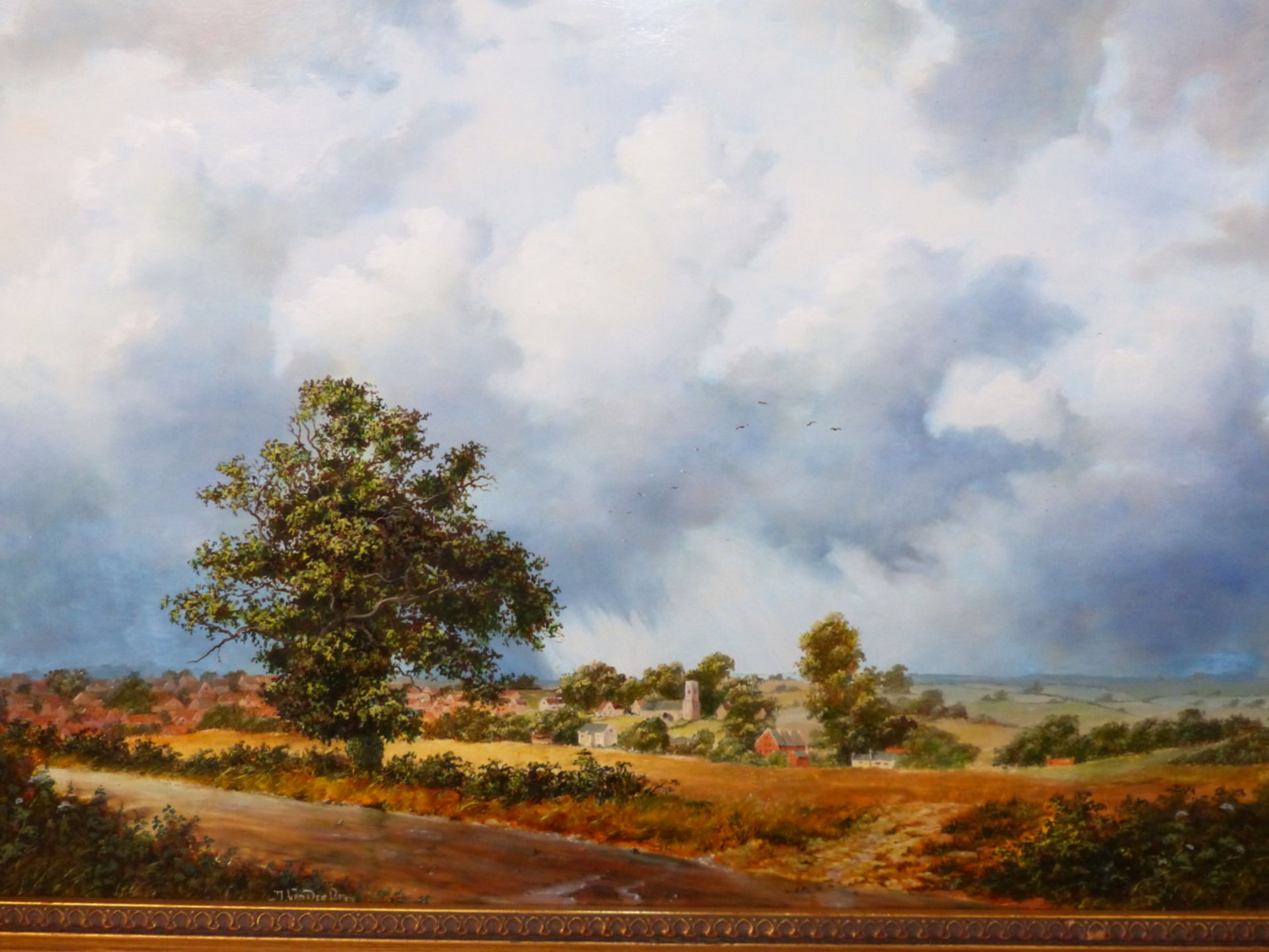 J. VAN DER PUTTEN (CONTEMPORARY SCHOOL) ARR. APPROACHING STORM AT BIBWORTH, SIGNED, OIL ON PANEL. 44