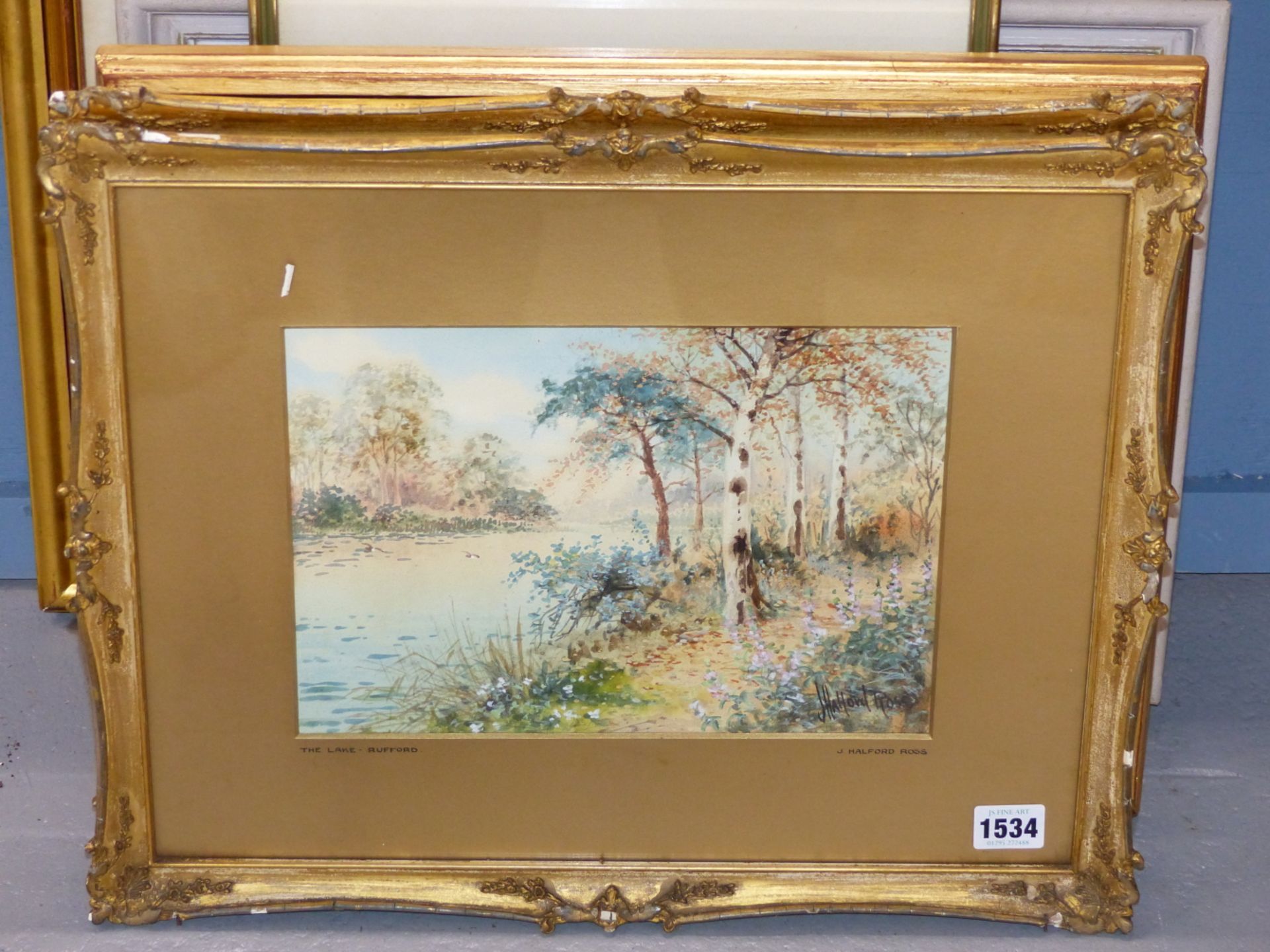 J. HALFORD ROSS (EARLY 20th C. ENGLISH SCHOOL) TWO WATERCOLOURS OF RIVER SCENES, SIGNED. 19 x - Image 3 of 5