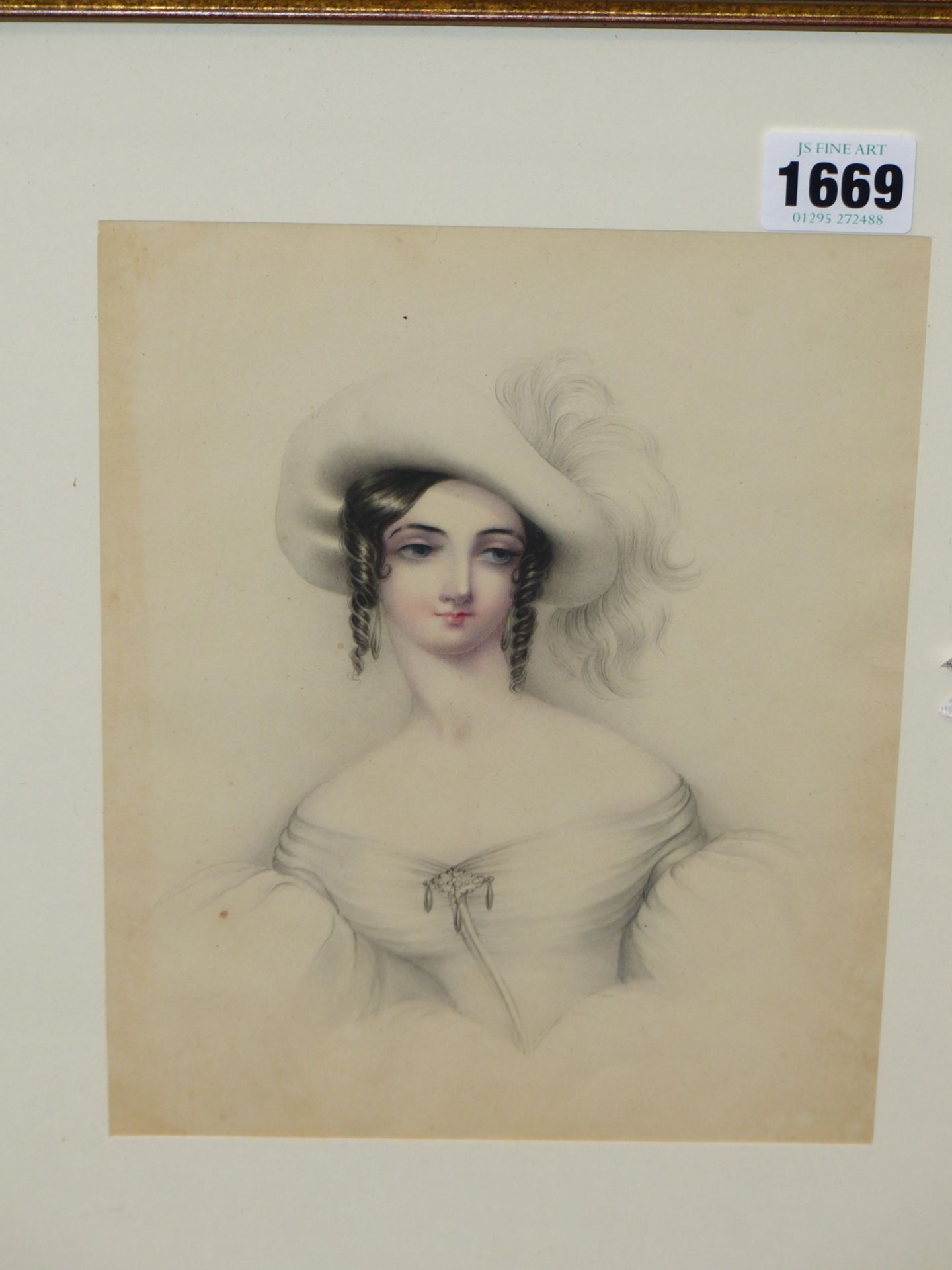 19TH CENTURY SCHOOL. PORTRAIT OF A YOUNG LADY. PASTEL. 16.5 x 22 cm. - Bild 2 aus 4