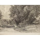 PHILLIP PIMLOTT (20TH CENTURY) ARR. WIER LANE WHITCHURCH BUCKS. ETCHING PENCIL SIGNED AND TITLED, 28