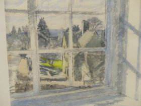 KENNETH H. OLIVER ARCA RWS RE RWA ( 20TH CENTURY) ARR. A VIEW FROM THE DORMER WINDOW, GREENBANKS.