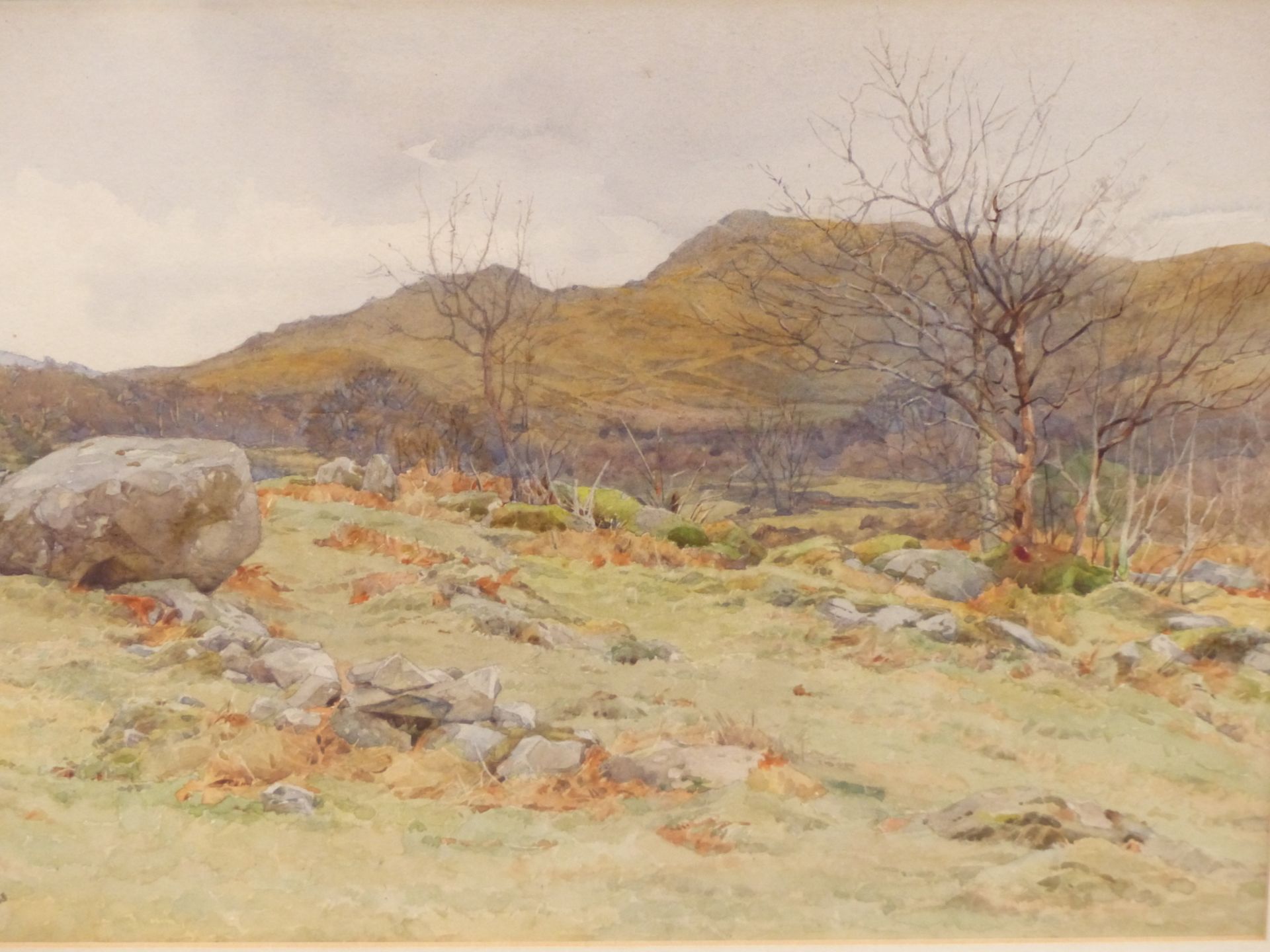 A. ADAMS (EARLY 20TH CENTURY) ROCKY MOUNTAINOUS LANDSCAPE WATERCOLOUR SIGNED L/L. TOGETHER WITH A - Image 6 of 10