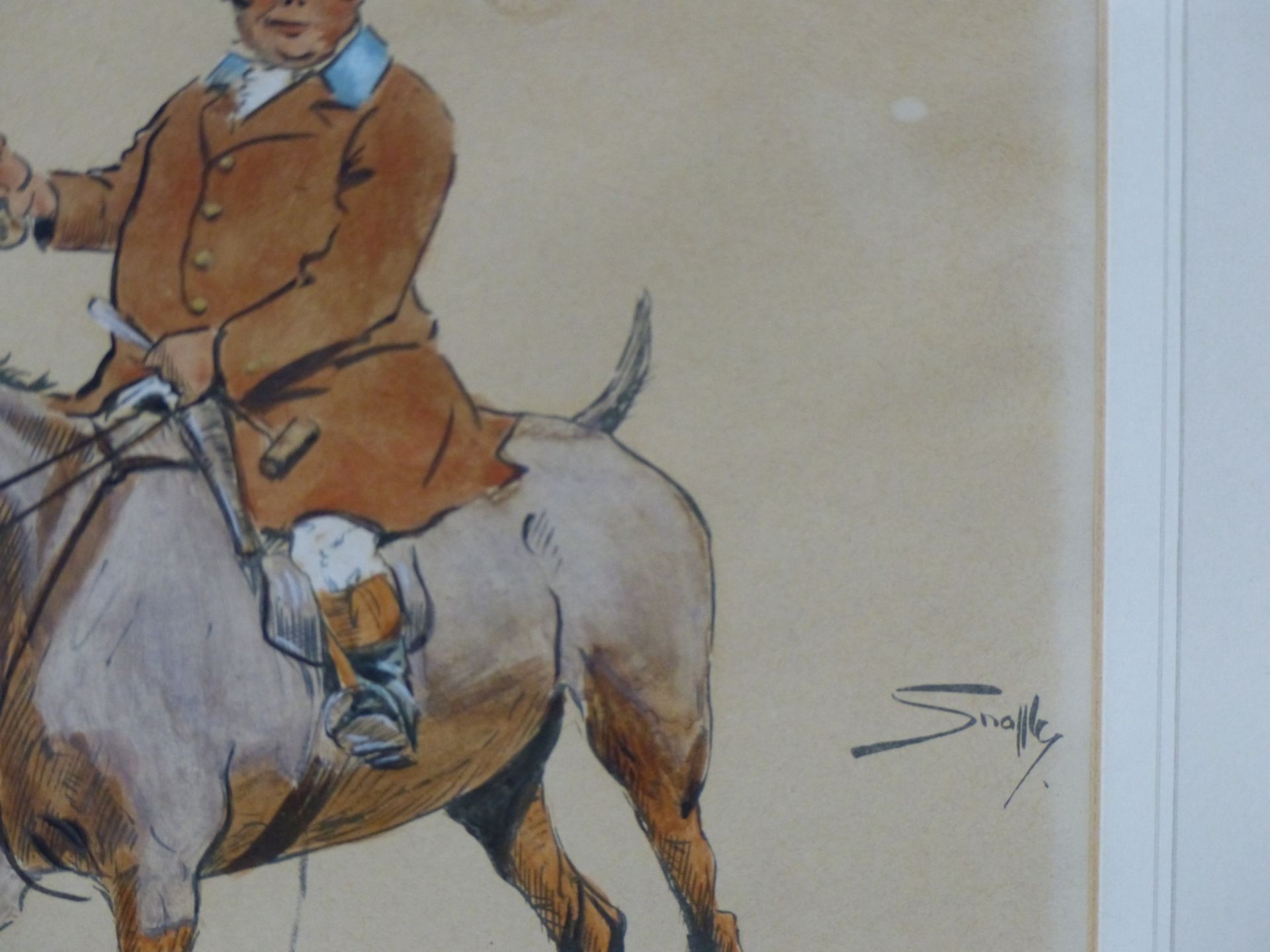 SNAFFLES (CHARLES JOHNSON PAYNE) A COMIC PORTRAIT OF A HUNTSMAN, INSCRIBED TELL ME A MAN'S A FOX' ' - Image 6 of 7