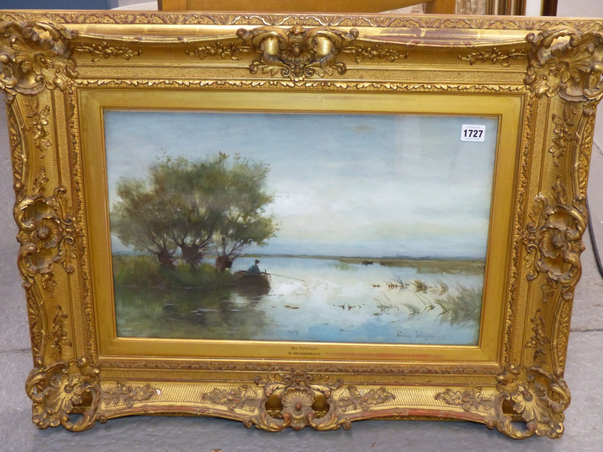 WILLEM WEISSENBRUCH ( 1864-1941) THE FISHERMAN. WATERCOLOUR. SIGNED L/R. TITLED TO FRAME. 52 X 33 - Image 8 of 9