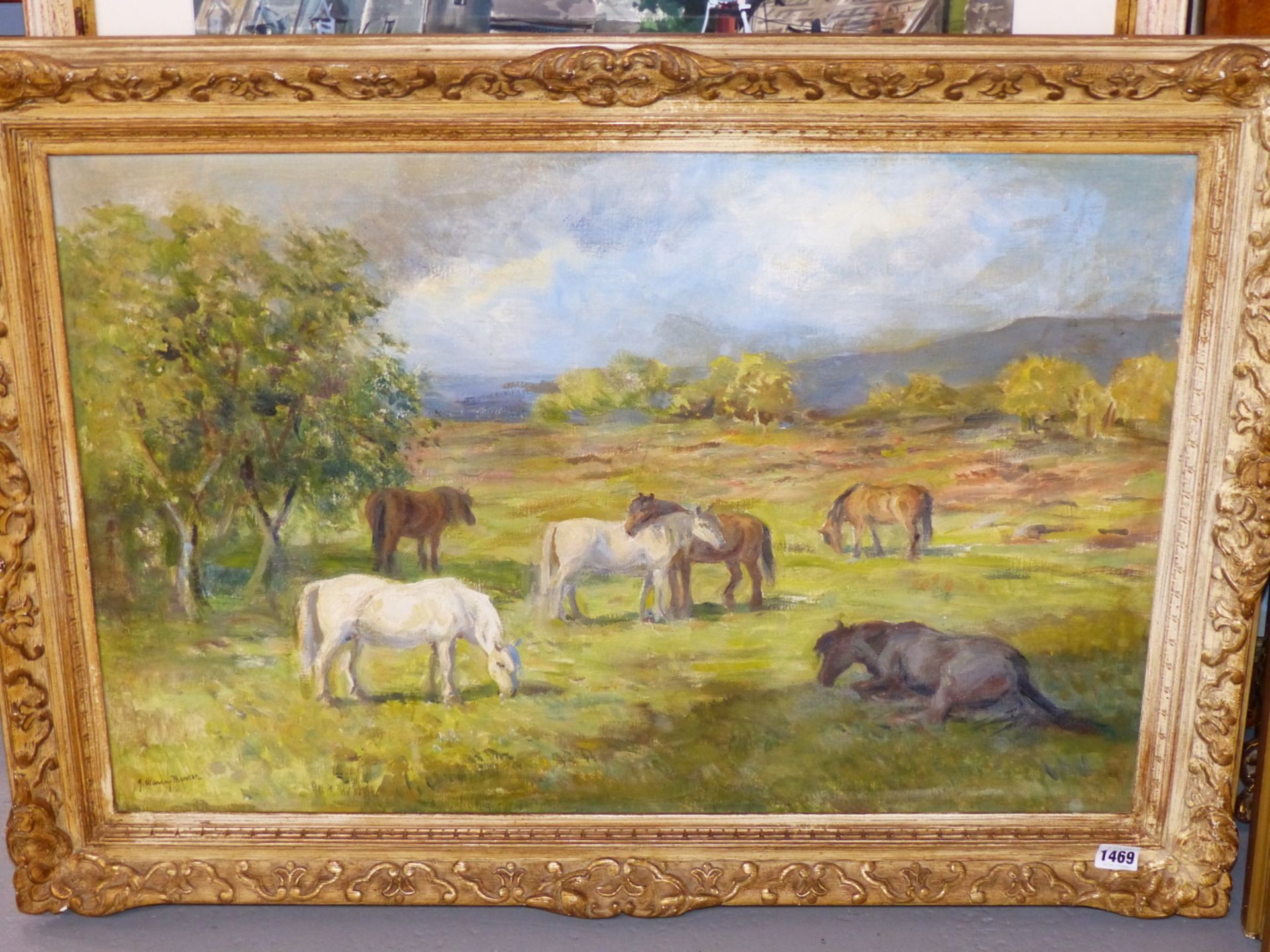 J. MURRAY THOMSON (1885-1974) ARR. GRAZING, SIGNED, OIL ON CANVAS. 50 x 77cms - Image 2 of 5