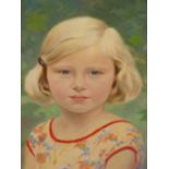 M. SPILHACZEK (1876-1961) ARR. PORTRAIT OF A YOUNG GIRL, SIGNED AND DATED 1930, OIL ON BOARD. 49 x