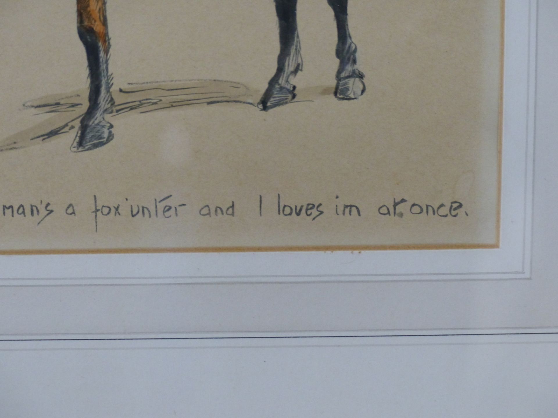 SNAFFLES (CHARLES JOHNSON PAYNE) A COMIC PORTRAIT OF A HUNTSMAN, INSCRIBED TELL ME A MAN'S A FOX' ' - Image 5 of 7