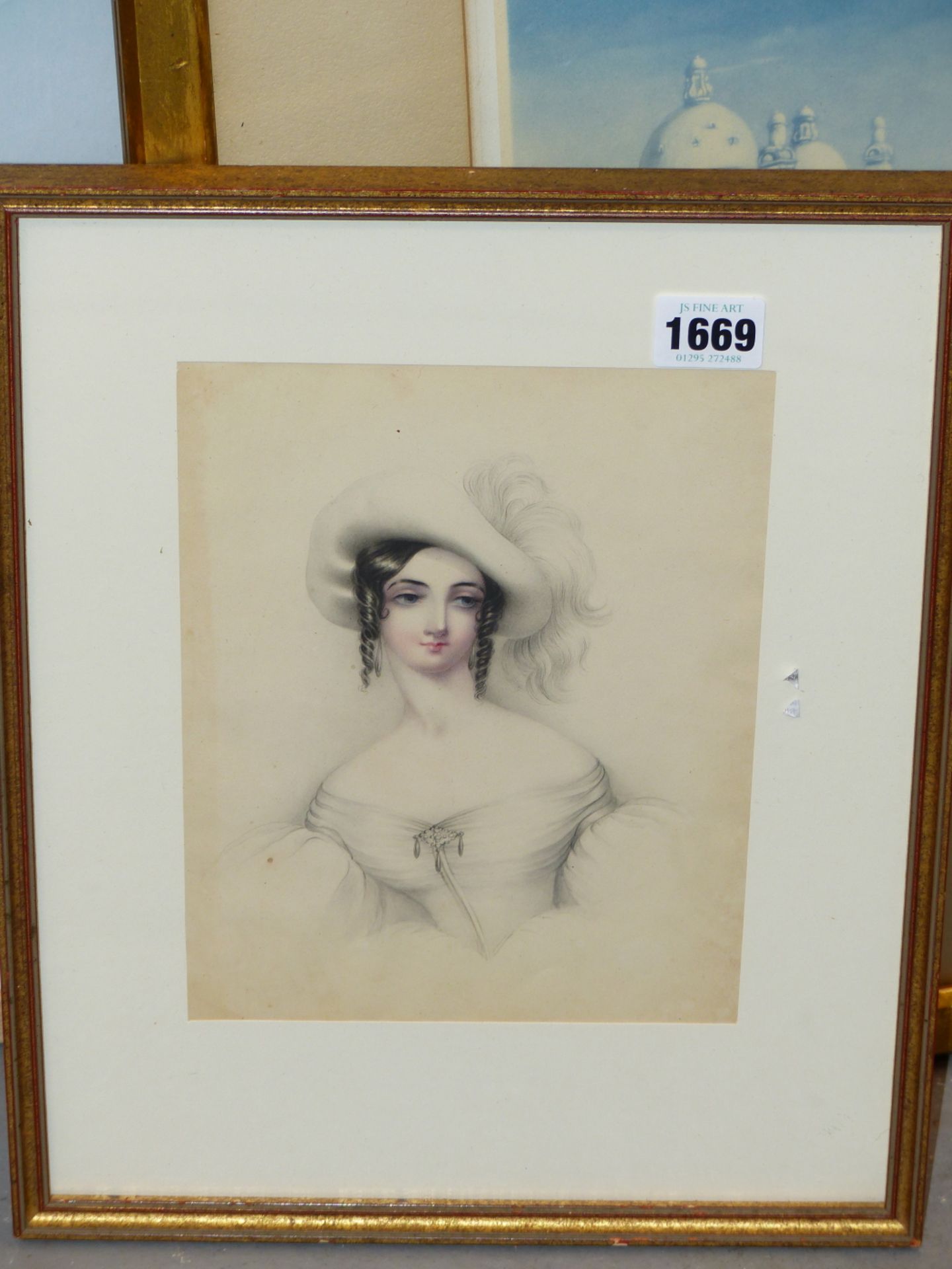 19TH CENTURY SCHOOL. PORTRAIT OF A YOUNG LADY. PASTEL. 16.5 x 22 cm. - Bild 3 aus 4