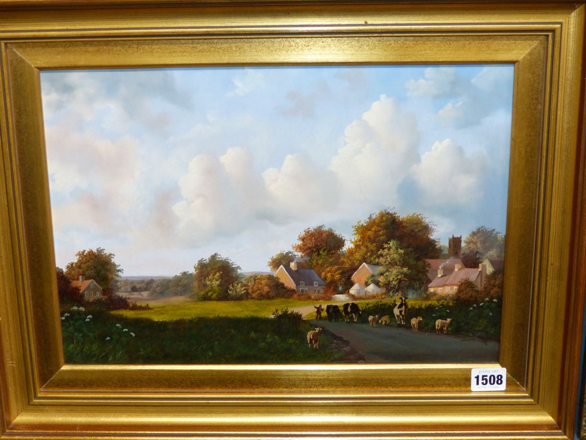 J. VAN DER. PUTTEN (CONTEMPORARY SCHOOL) ARR. END OF AN AUTUMN DAY AT GAYTON, SIGNED, OIL ON - Image 2 of 6