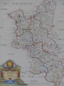 ROBERT MORDEN. TWO 17TH CENTURY HAND COLOURED MAPS OF BUCKINGHAMSHIRE, TOGETHER WITH H. MOLL, MAP OF