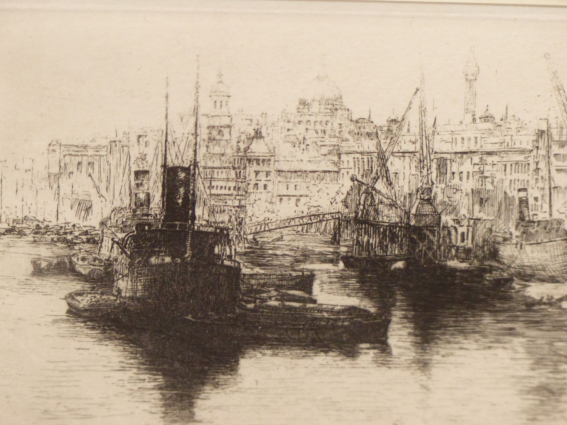 EDWARD J CHERRY. (1886-1960) ARR. THE HOUSES OF PARLIAMENT . ETCHING. PENCIL SIGNED ARTIST PROOF - Image 2 of 7