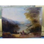 19th C. ENGLISH SCHOOL TWO FISHING SCENES, OIL ON COPPER PANEL, UNFRAMED. LARGEST 18 x 23cms (2)