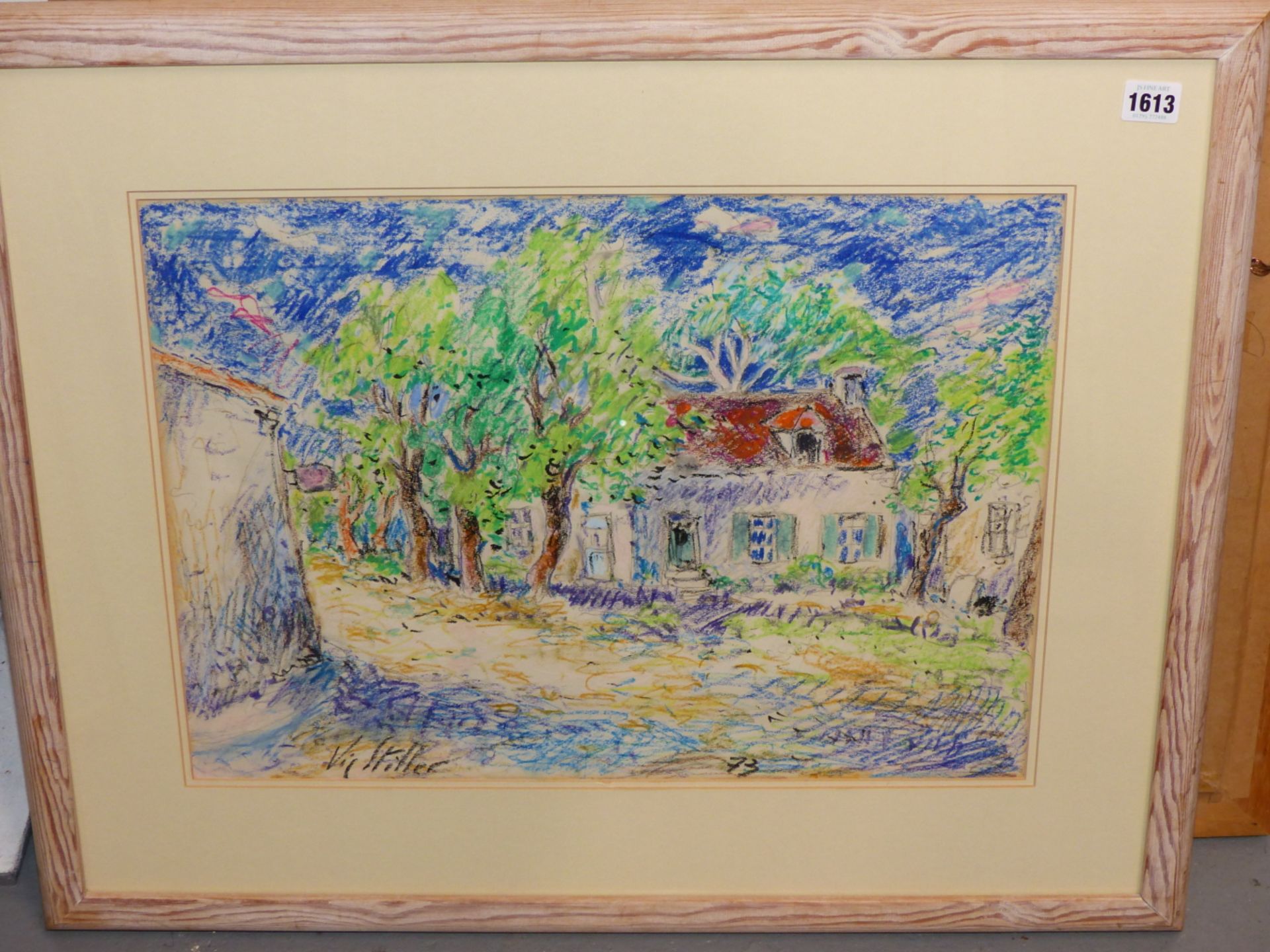 VIC STILLER, FRENCH 1902-1974, IMPRESSIONIST SCHOOL, FRENCH COTTAGE ON A TREE LINED AVENUE DATED - Image 2 of 5