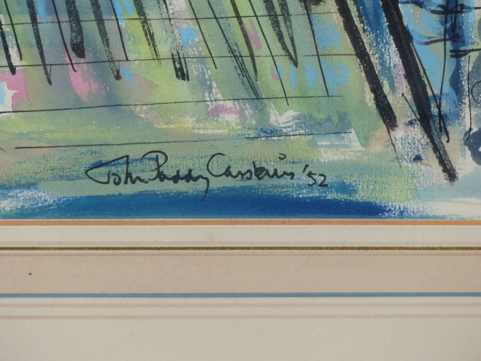 JOHN PADDY CARSTAIRS.(1916-1970) ARR. NOTRE DAME PARIS. INK AND WATERCOLOUR. SIGNED L/R LABELLED - Image 3 of 6