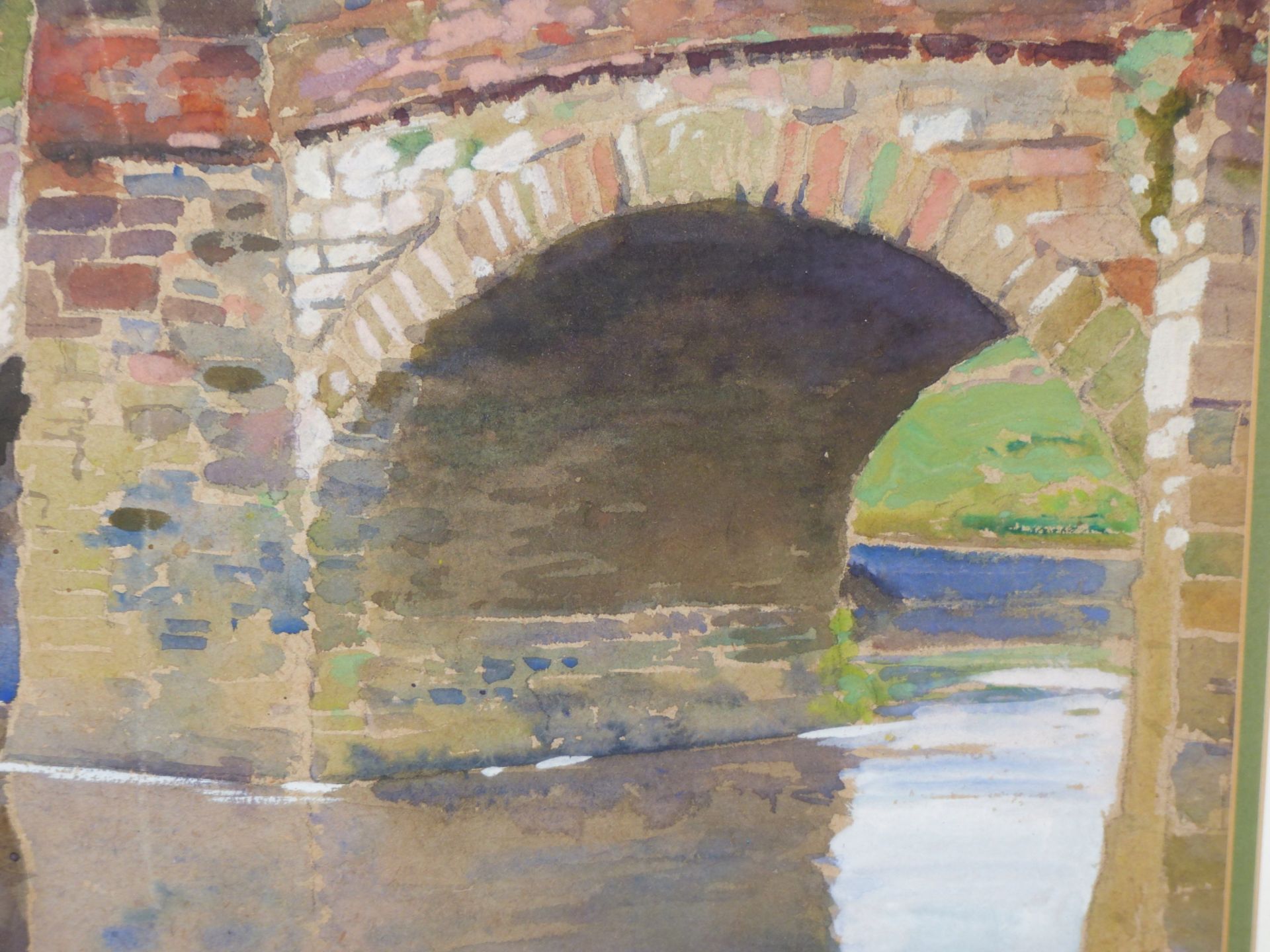 ALFRED EGERTON COOPER (1857-1939) A STONE RIVER / ESTURY BRIDGE. WATERCOLOUR, MONOGRAMMED L/L. 49 - Image 4 of 5