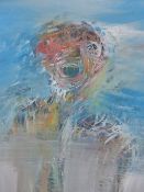 VIRGINIO SPAR******? (EAST EUROPEAN?). ABSTRACT STUDY. OIL ON CANVAS. SIGNED INDISTINCTLY AND