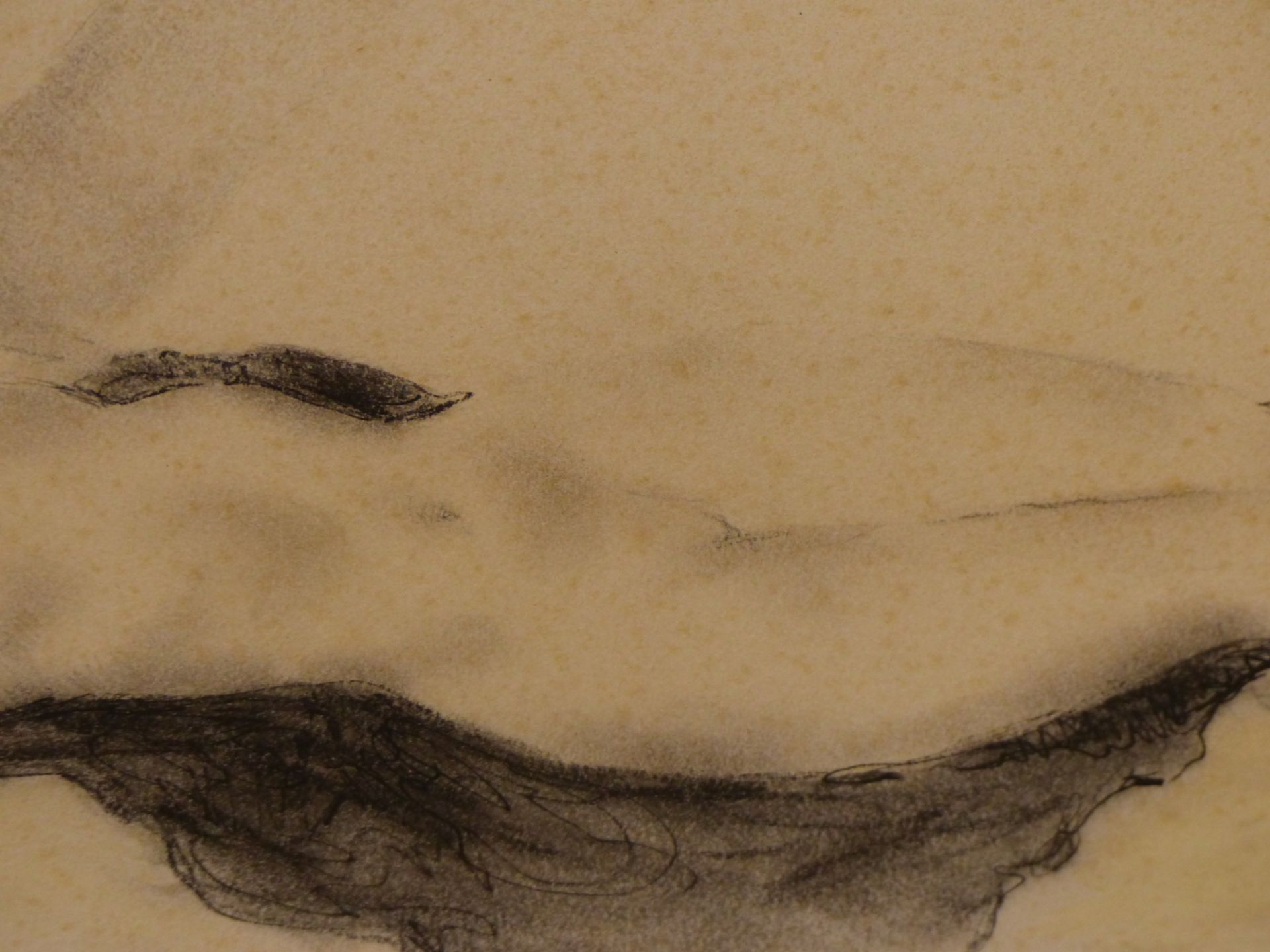 PAUL CESAR HELEU, FRENCH 1859-1927, RECLINING NUDE ON A BLACK THROW, MIXED APPLICATION OF GRAPHITE - Image 4 of 9