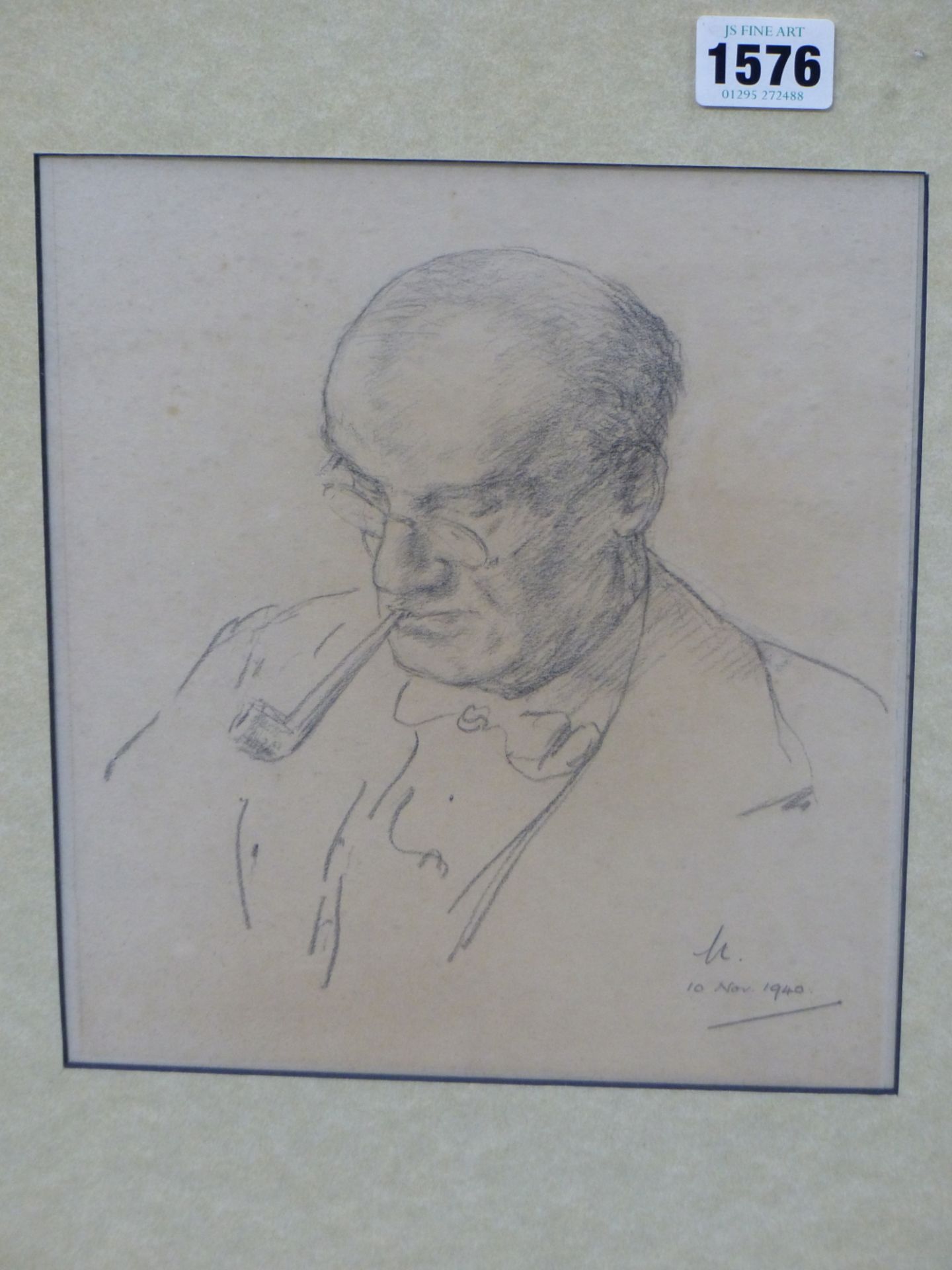 H. McDONALD CAMPBELL- PORTRAIT STUDY OF THE RT. HON. LORD MACMILLAN P.C, G.C.V.O- PENCIL ON PAPER, - Image 2 of 6