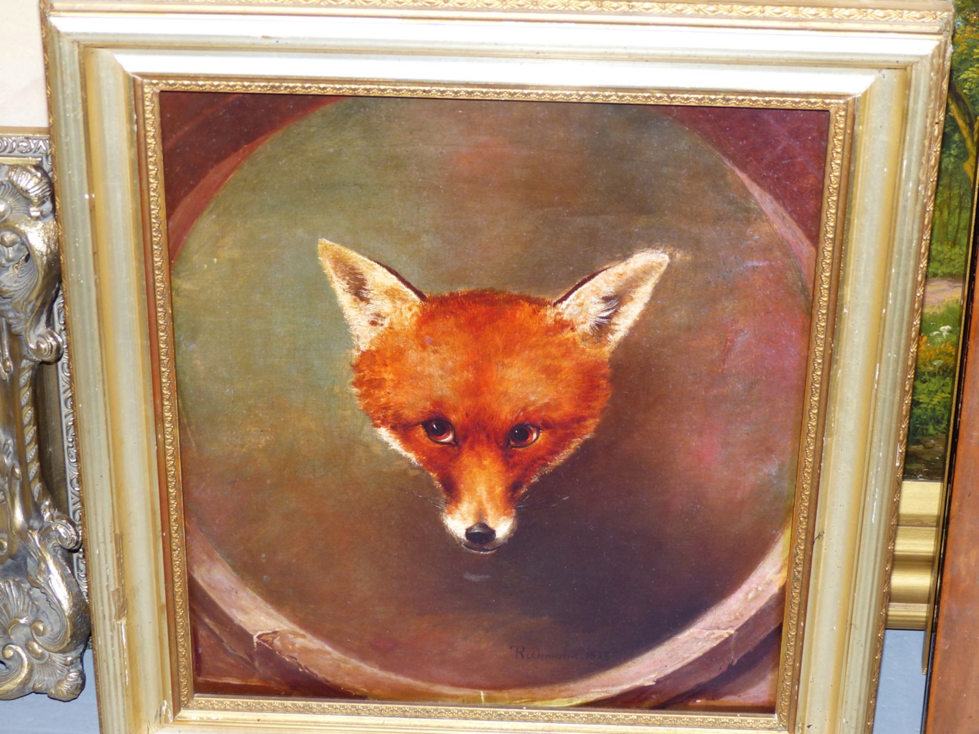 A DECORATIVE PICTURE OF A FOX AFTER RICHMOND. 40 x 37cms - Image 6 of 17