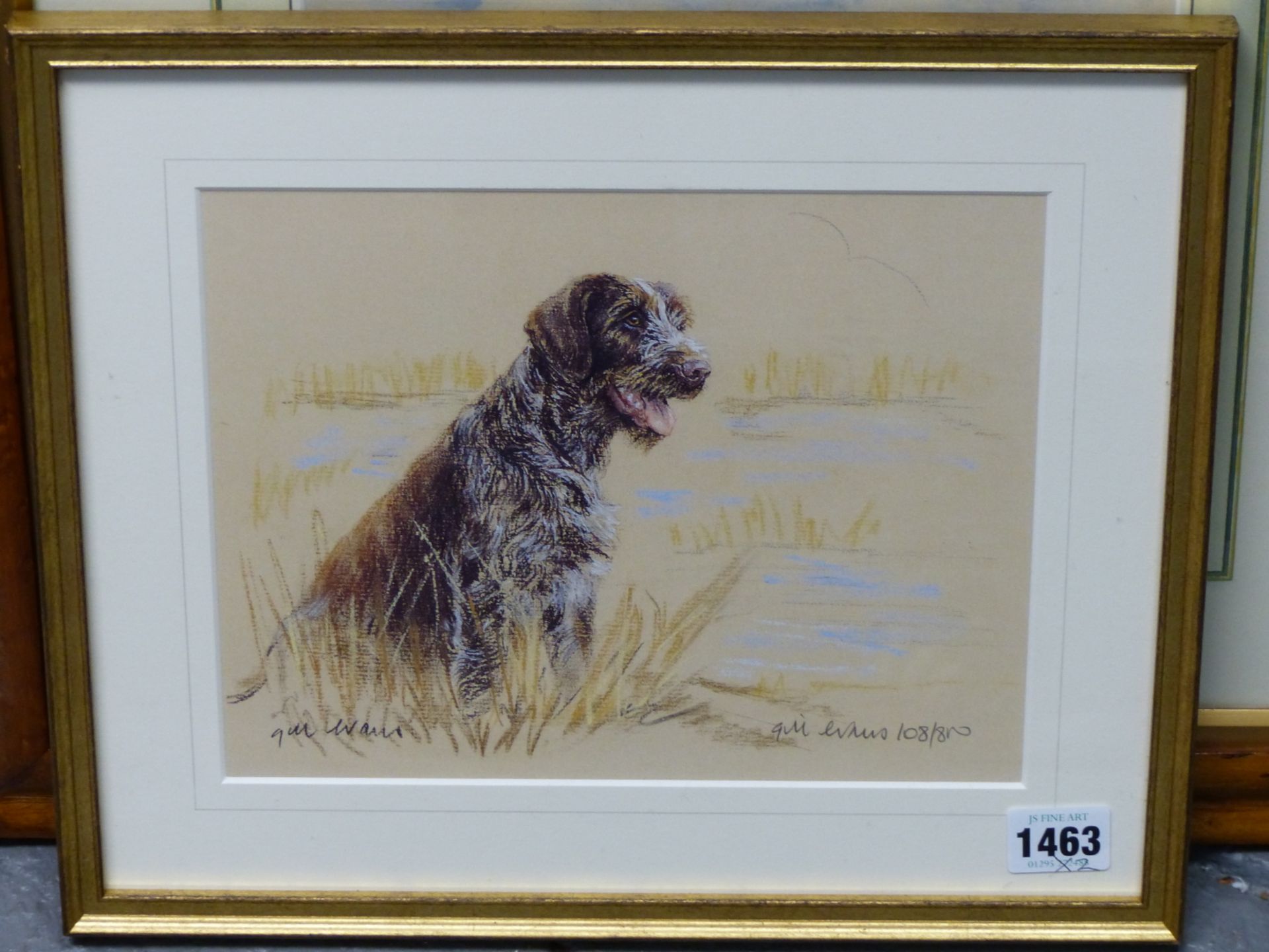 CONTEMPORARY SCHOOL LIMITED EDITION COLOUR PRINT OF A DOG. 19 x 24cms TOGETHER WITH AN EARLY 20th C. - Image 3 of 5