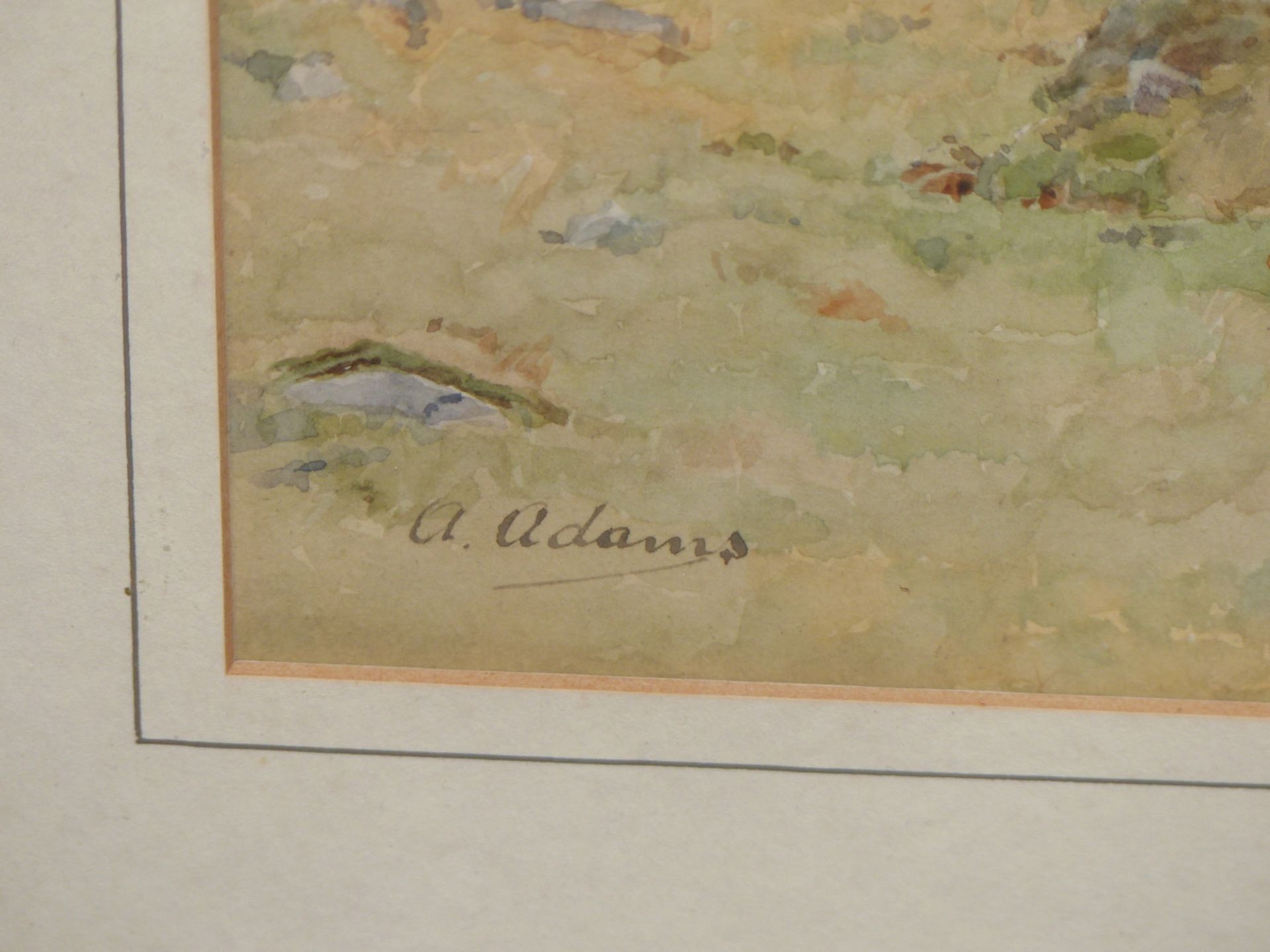 A. ADAMS (EARLY 20TH CENTURY) ROCKY MOUNTAINOUS LANDSCAPE WATERCOLOUR SIGNED L/L. TOGETHER WITH A - Image 8 of 10