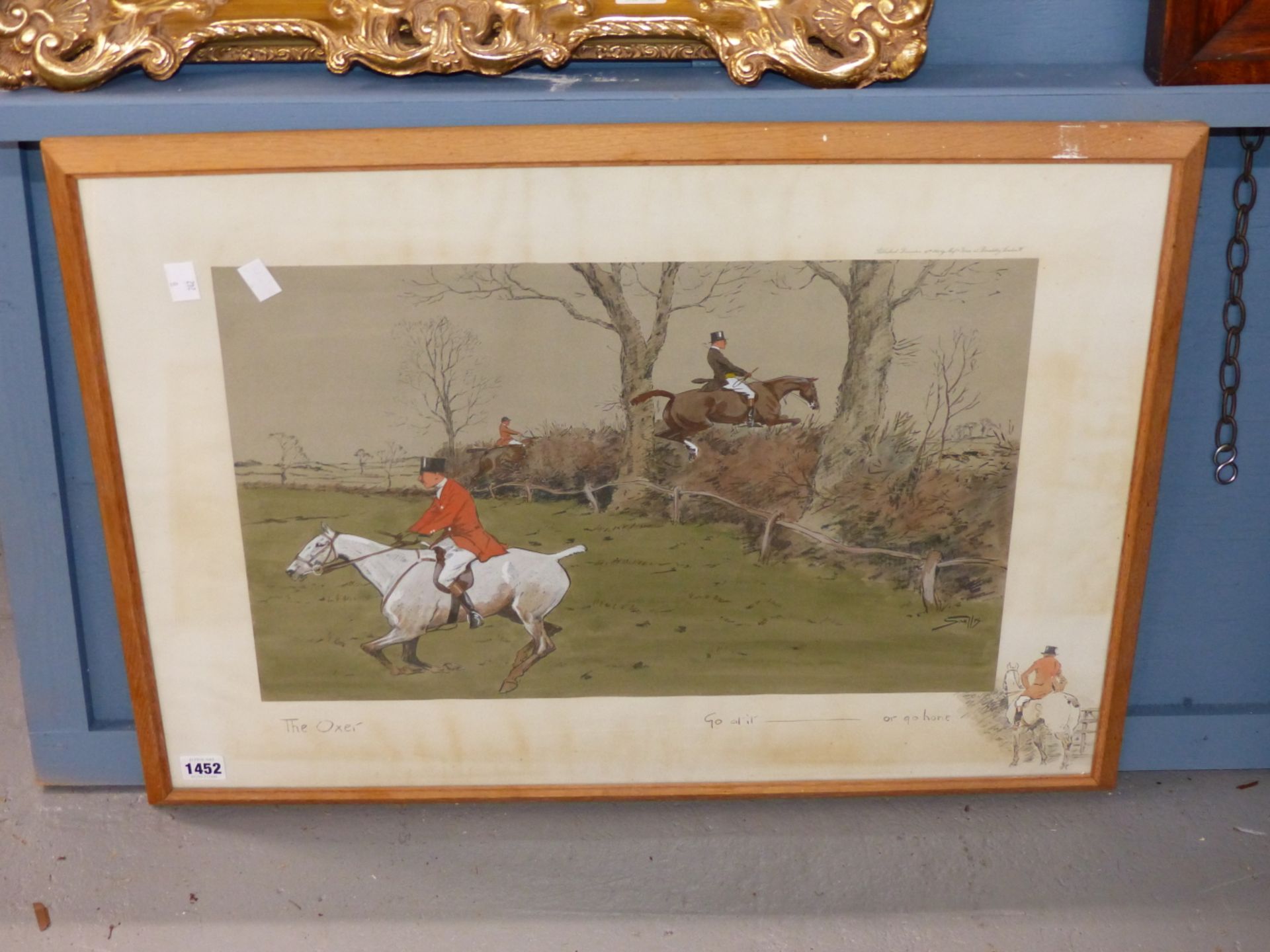 AFTER SNAFFLES (CHARLES JOHNSON PAYNE) A COLOUR PRINT THE OXER. 48 x 66cms - Image 2 of 6